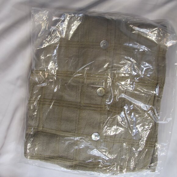 NWT St. Germain Petite beige windowpane 3-piece set – blouse/pants PXL, tank XL - Picture 6 of 9